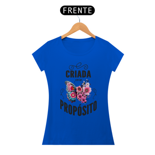 Nome do produtoCamiseta Feminina  - Proposito - Moda Cristã