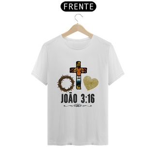 Nome do produtoCamiseta Masculina  - João 3:16 - Moda Cristã