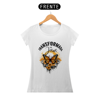 Nome do produtoCamiseta Feminina  - Transformada por Jesus - Moda Cristã