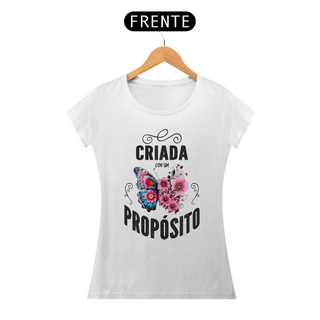 Nome do produtoCamiseta Feminina  - Proposito - Moda Cristã