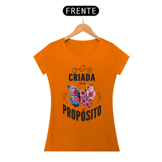 Nome do produtoCamiseta Feminina  - Proposito - Moda Cristã