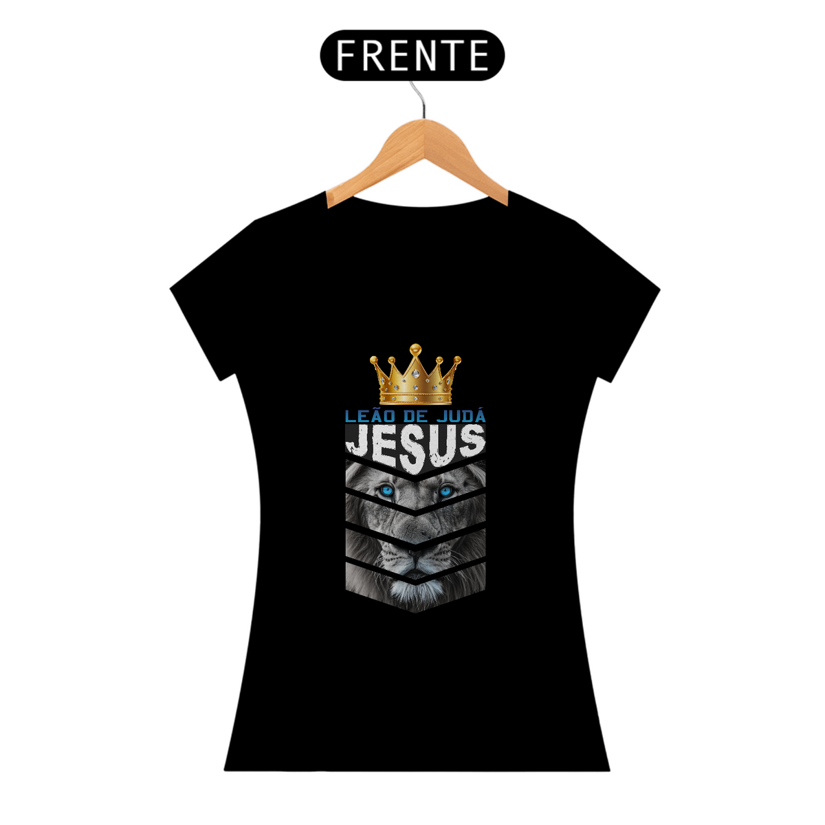 Nome do produto: Camiseta Feminina  - Leão de Judá - Moda Cristã