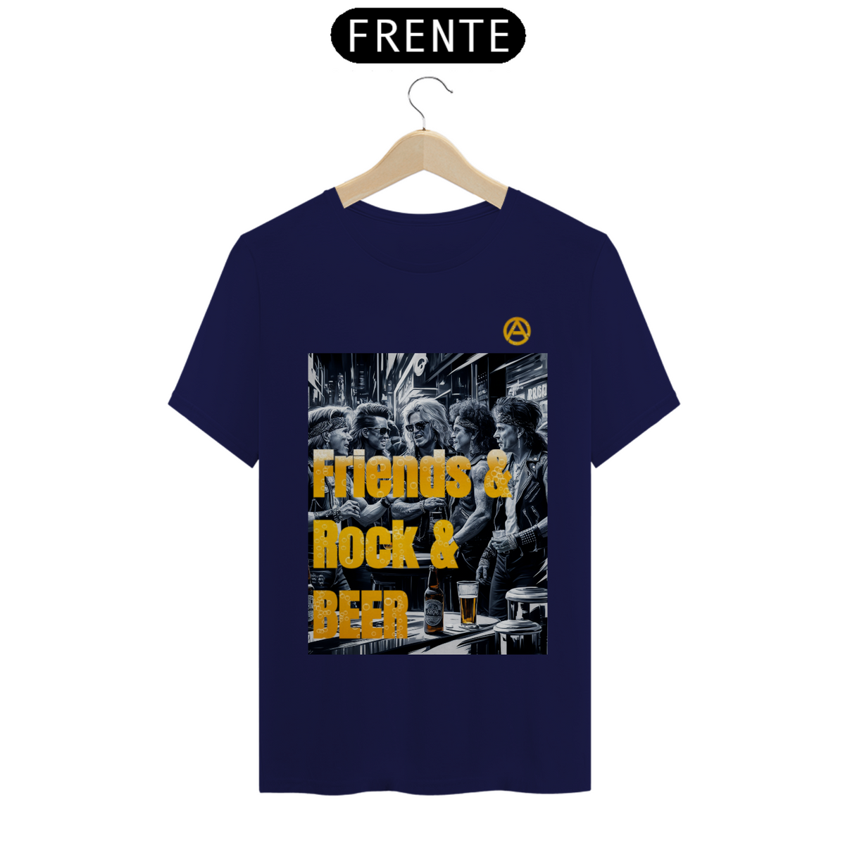 Nome do produto: Friends & Rock & Beer - T-Shirt Classic