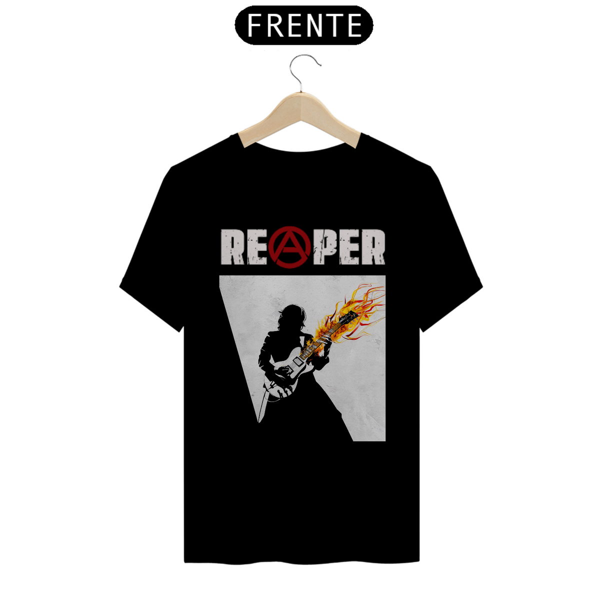 Nome do produto: Fire Guitar Minimalista - T-Shirt Classic