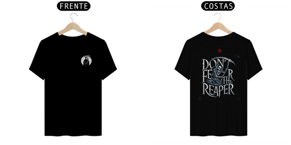 Reaper Minimalista com Frase - T-Shirt Quality