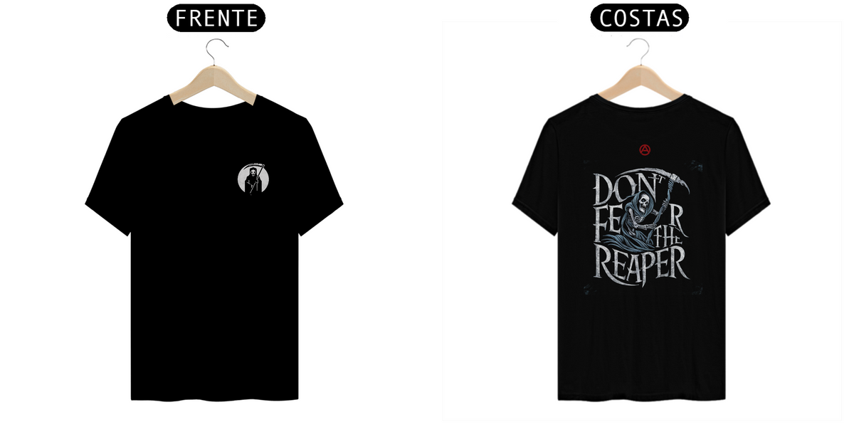 Nome do produto: Reaper Minimalista com Frase - T-Shirt Quality