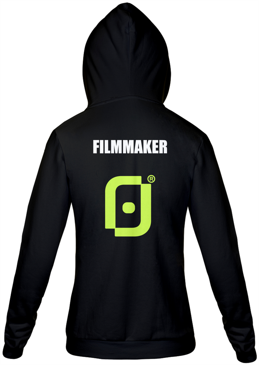 Nome do produto: Moletom C/ Zíper Liso Jorge Fernandes Team - Logo Verde Limão - Filmmakers Crew