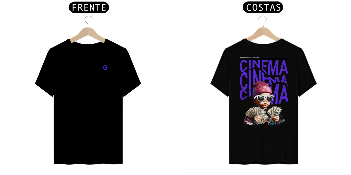 Nome do produto: Camiseta Cinema is Money - Filmmakers Crew Lab.