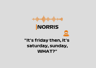 Poster - F1 Radios - Norris - Friday Then