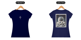 Nome do produtoCamiseta Feminina Pombo Astronauta - Estampa nas costas 