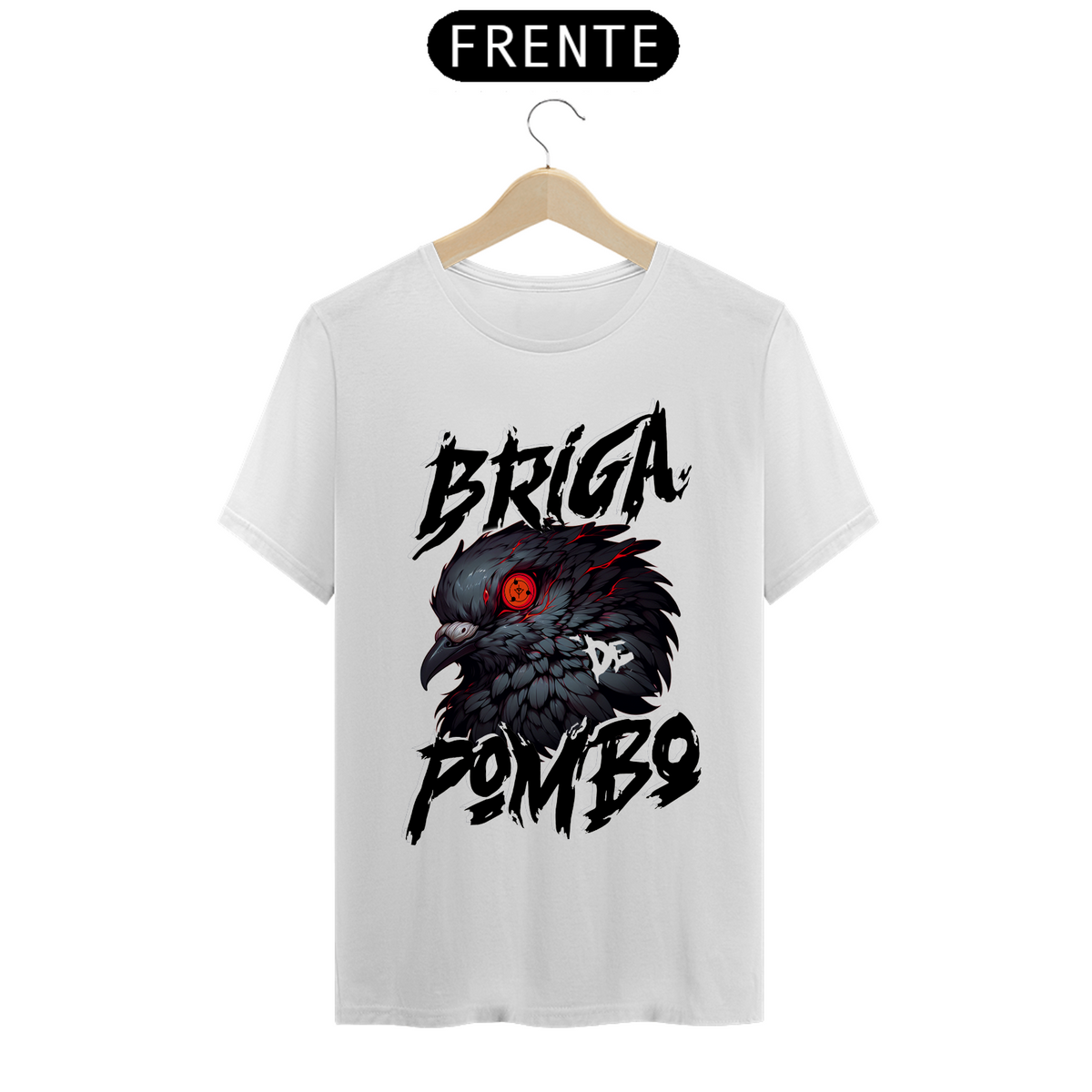 Nome do produto: Camiseta Branca Pombo Pistola - Estampa na Frente