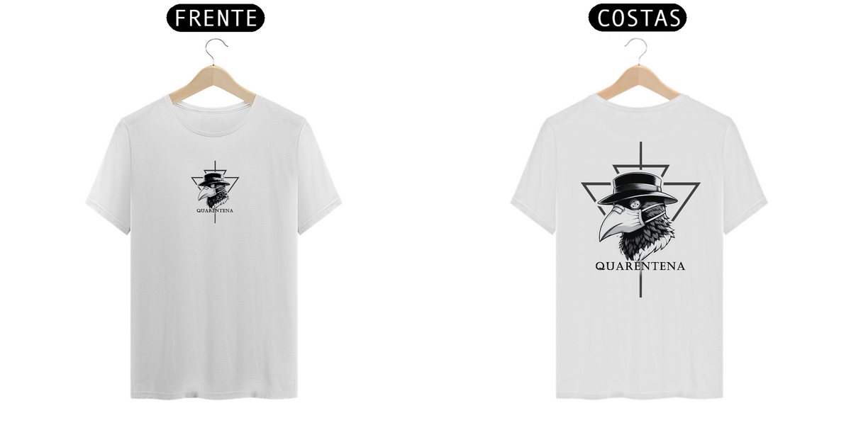 Nome do produto: Camiseta Quarentena - Estampa nas Costas