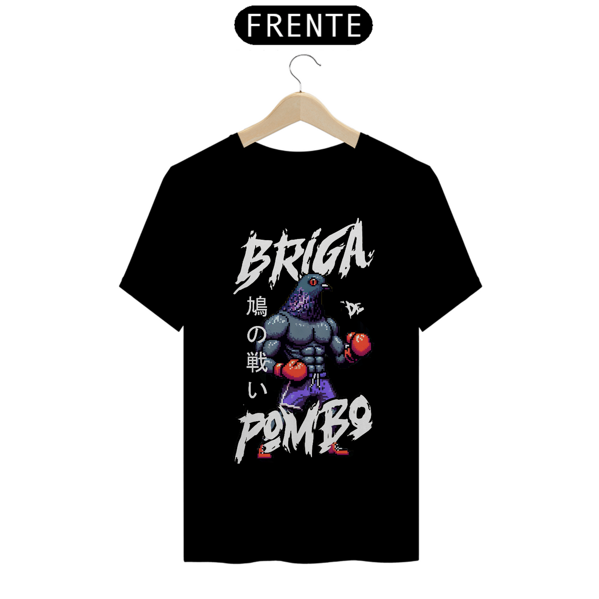 Nome do produto: Camiseta Pombo Briguento- Estampa na frente 