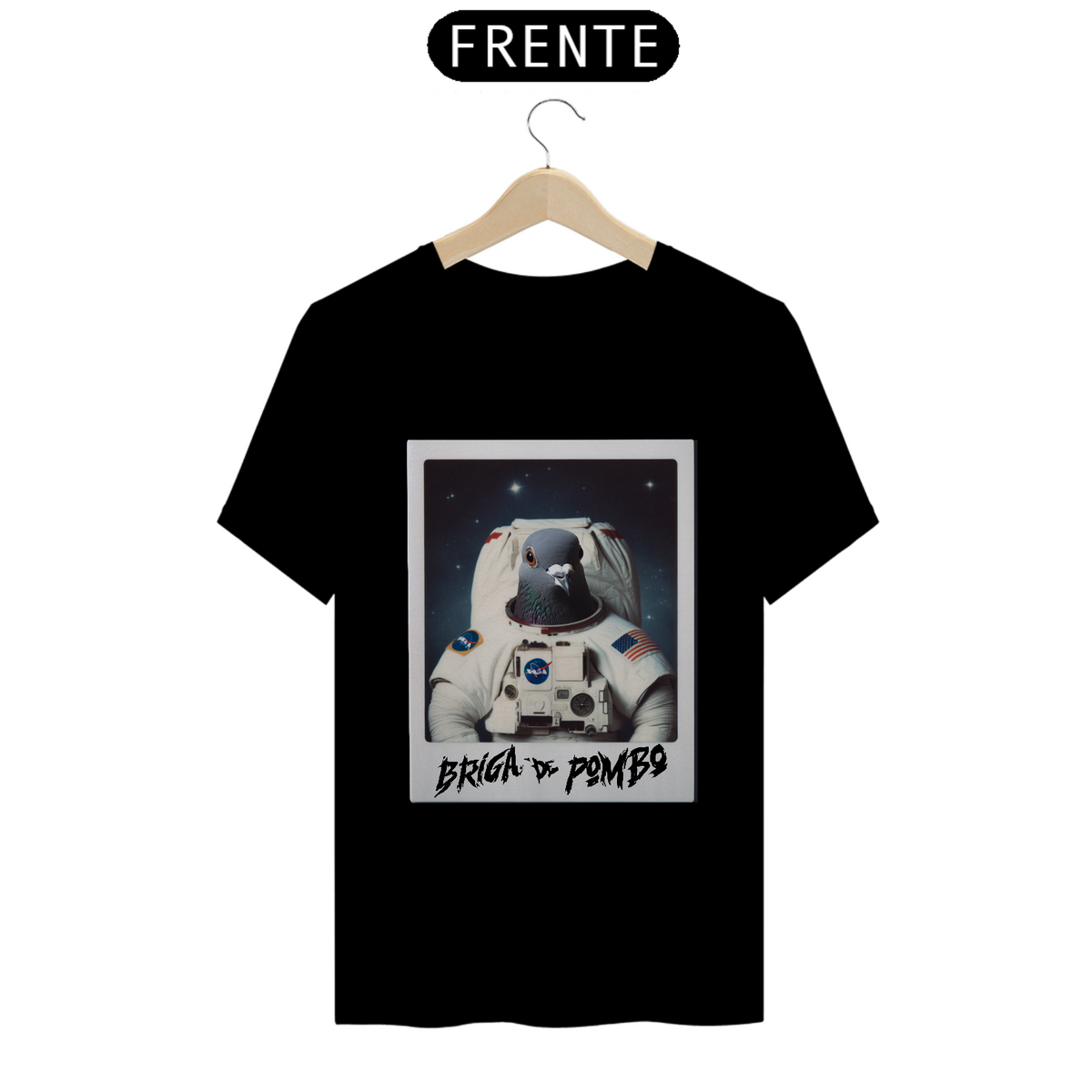 Nome do produto: Camiseta Pombo Astronauta - Estampa na Frente