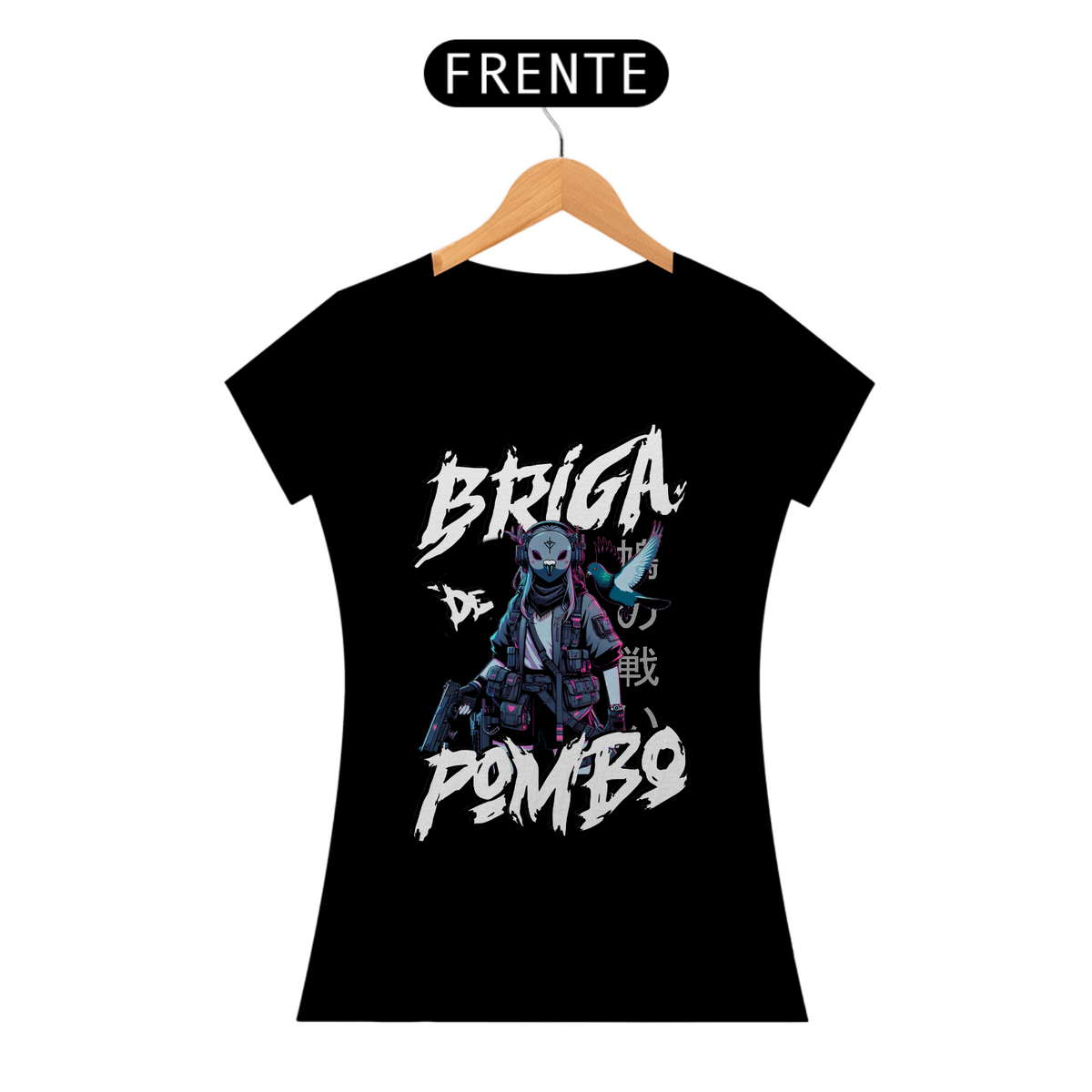 Nome do produto: Camiseta Feminina Garota Cyberpunk - Estampa na frente