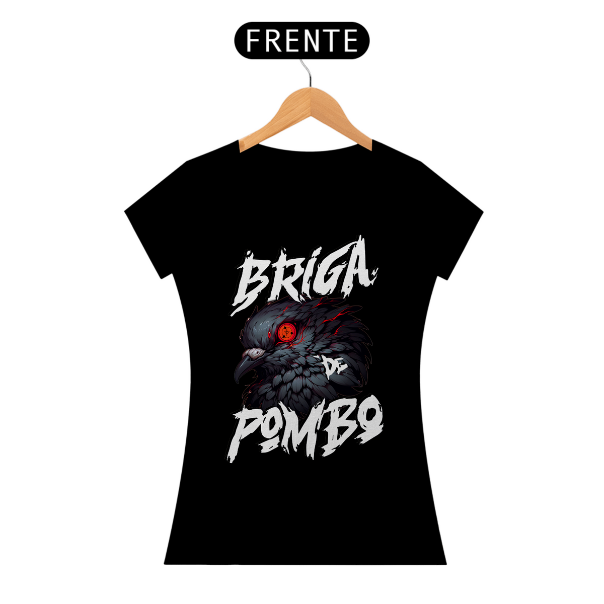 Nome do produto: Camiseta Feminina Pombo Pistola - Estampa na Frente