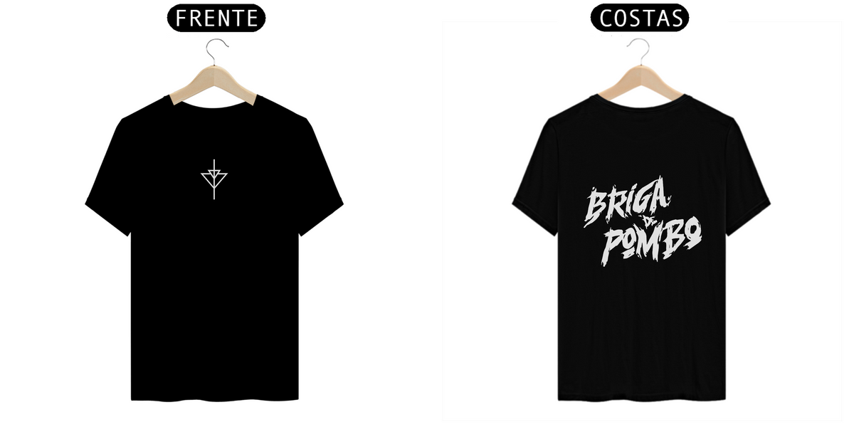 Nome do produto: Camiseta Briga de Pombo Básica - Estampa nas Costas