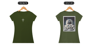 Nome do produtoCamiseta Feminina Pombo Astronauta - Estampa nas costas 