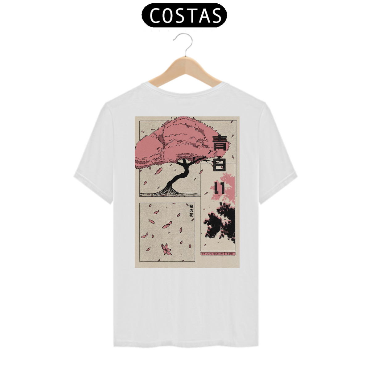 Nome do produto: camiseta petalas de Sakura