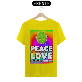 Nome do produtoCamiseta Peace, Love & Cannabis Medicinal