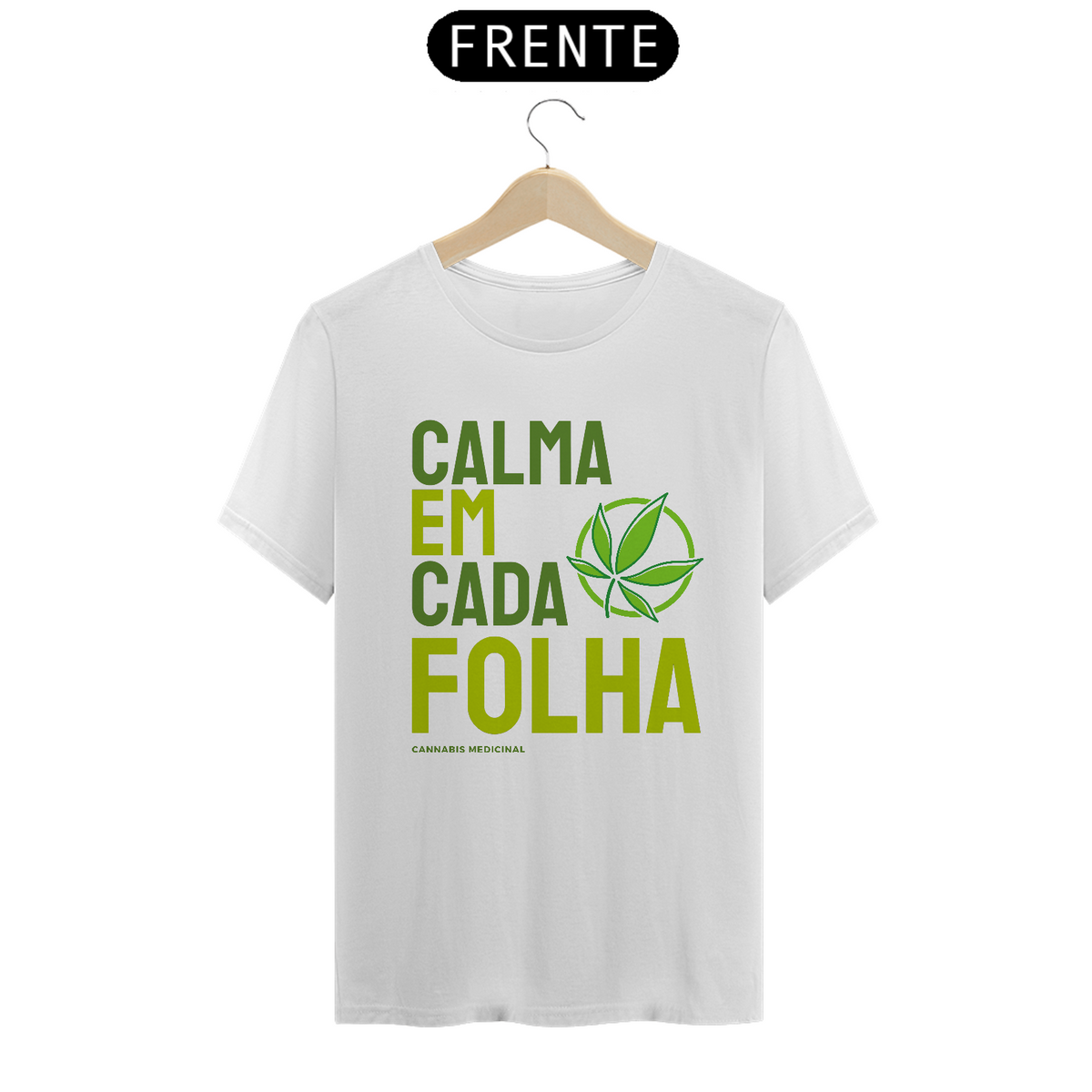 Nome do produto: CAMISETA CALMA EM CADA FOLHA