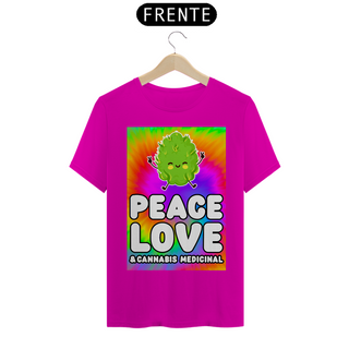 Nome do produtoCamiseta Peace, Love & Cannabis Medicinal