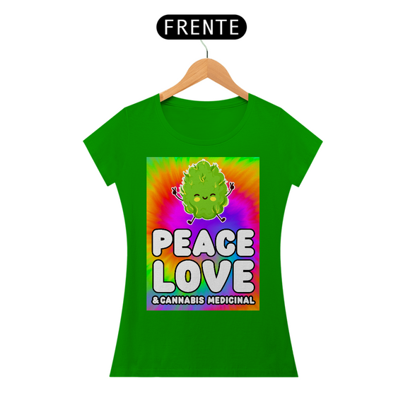 Camiseta Peace, Love & Cannabis Medicinal