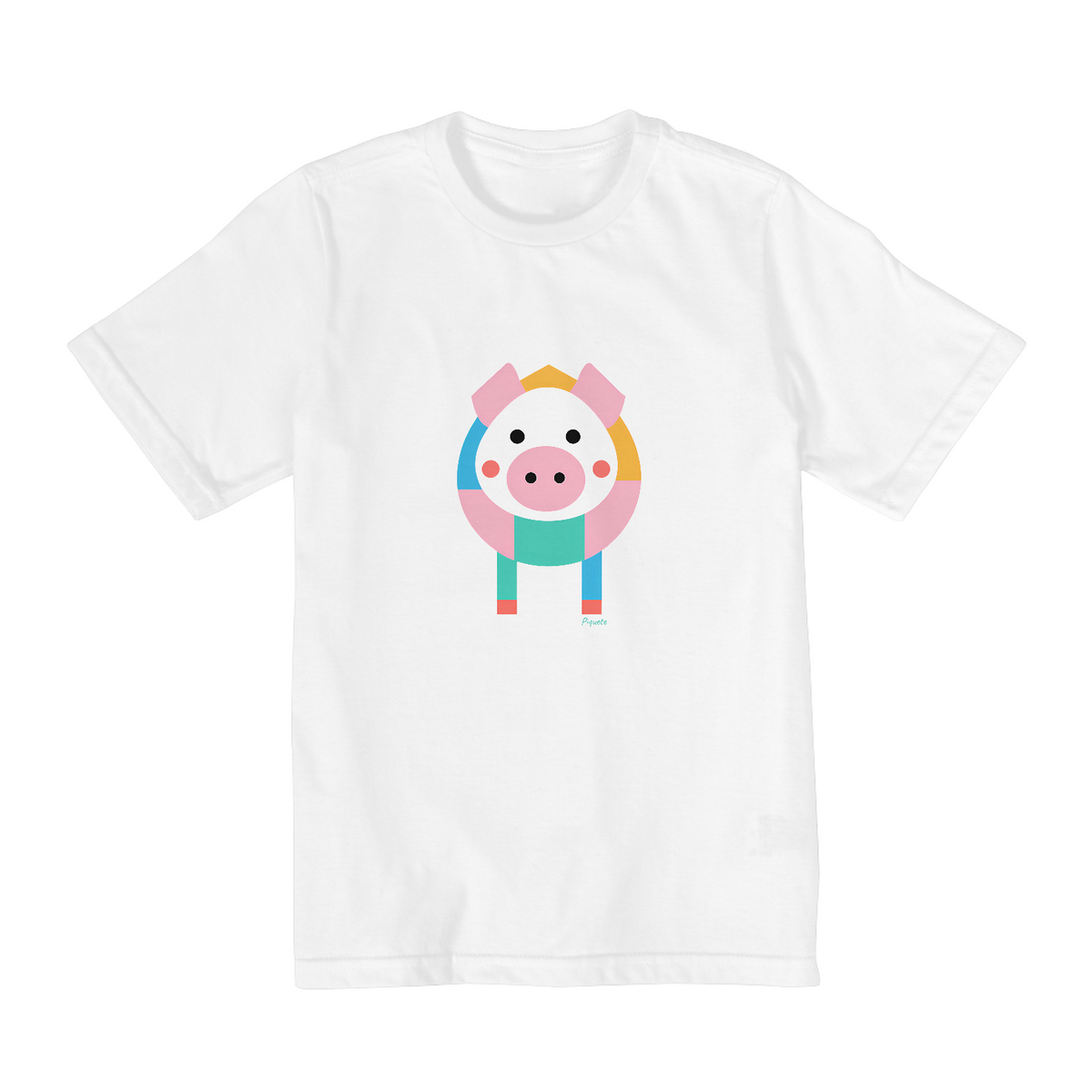 Nome do produto: Camiseta Porquinho - Infantil 2 a 8 Anos