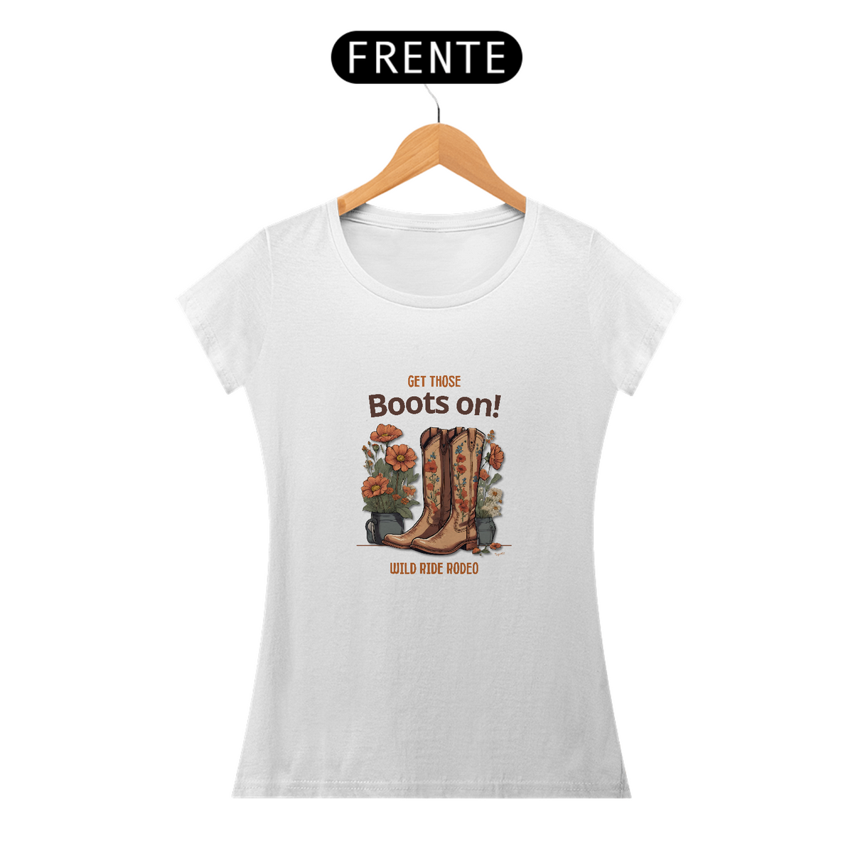 Nome do produto: Camiseta Bota Country - Feminina