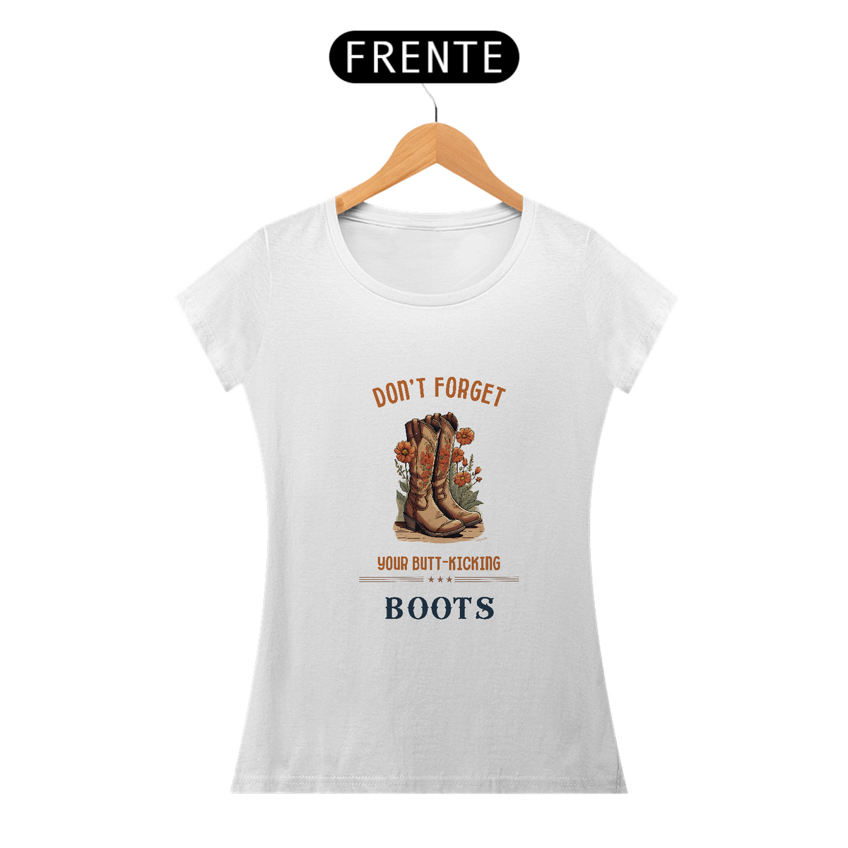 Nome do produto: Camiseta Bota country 2 -  Feminina