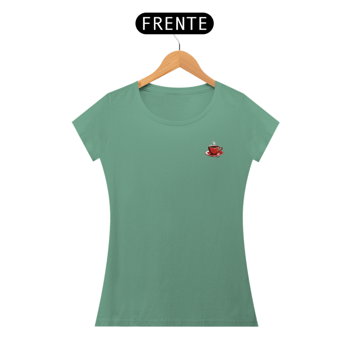 Nome do produto: Camiseta Xícara de café Minimalista - Estonada Feminina