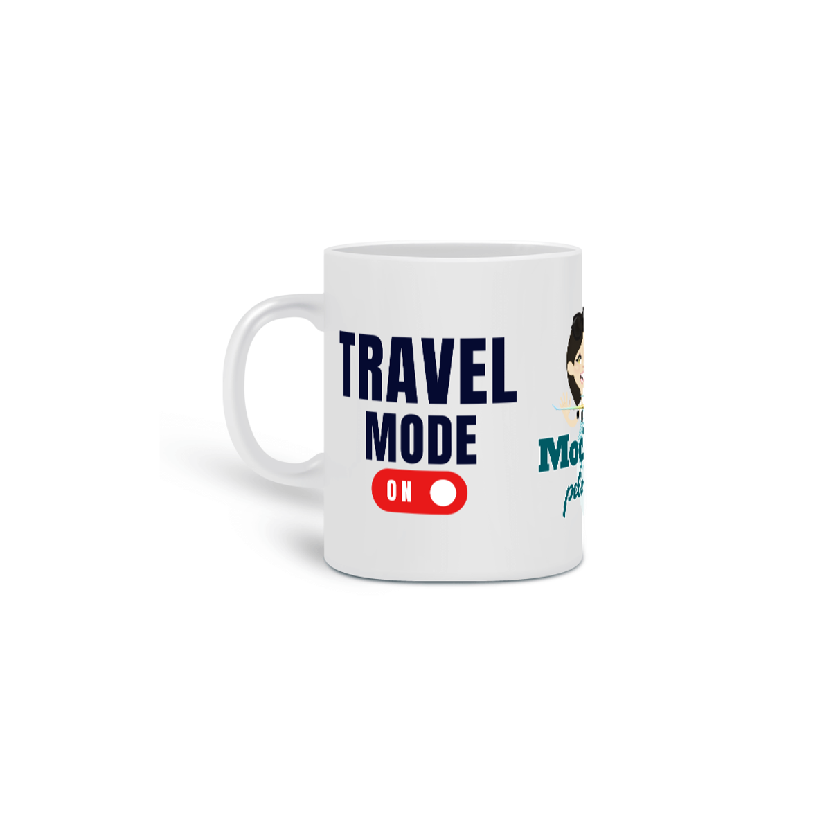 Nome do produto: Caneca Travel Mode On - Mochileiros pelo Mundo