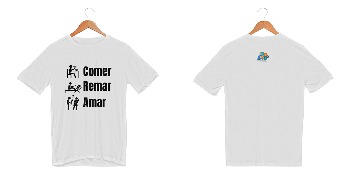 Nome do produto: Camiseta Comer, Remar, Amar Dry UV