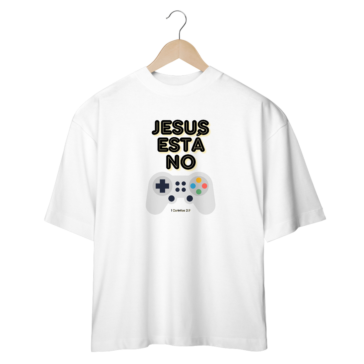 Nome do produto: Camiseta Oversized  -Jesus está no controle