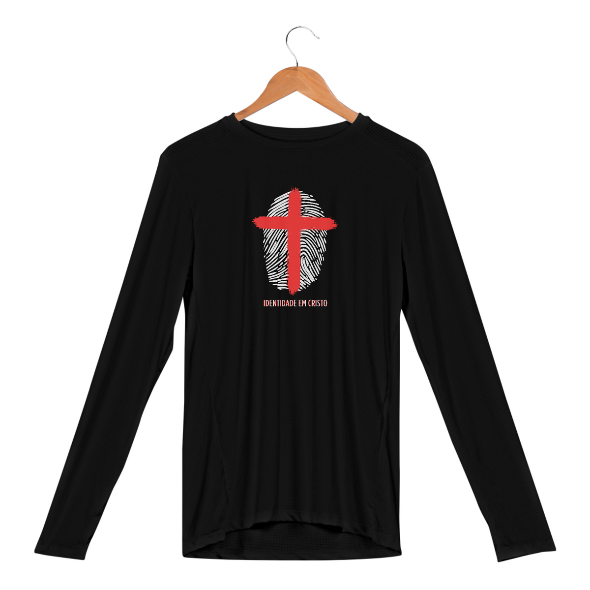 Nome do produto: Camisa Manga Longa Sport Dry Uv - Identidade em Cristo