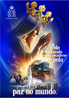 POSTER Nossa Senhora de Fátima - Pela paz no mundo 