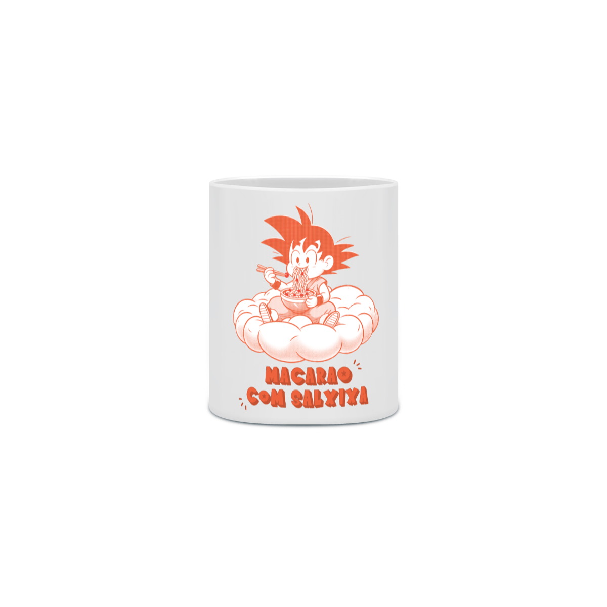 Nome do produto: CANECA: GOKU MACARRÃO COM SALSICHA