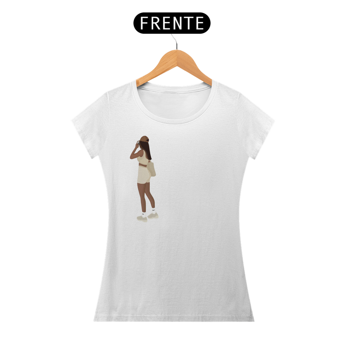 Nome do produto: T-shirt Básica Minimalista Feminina