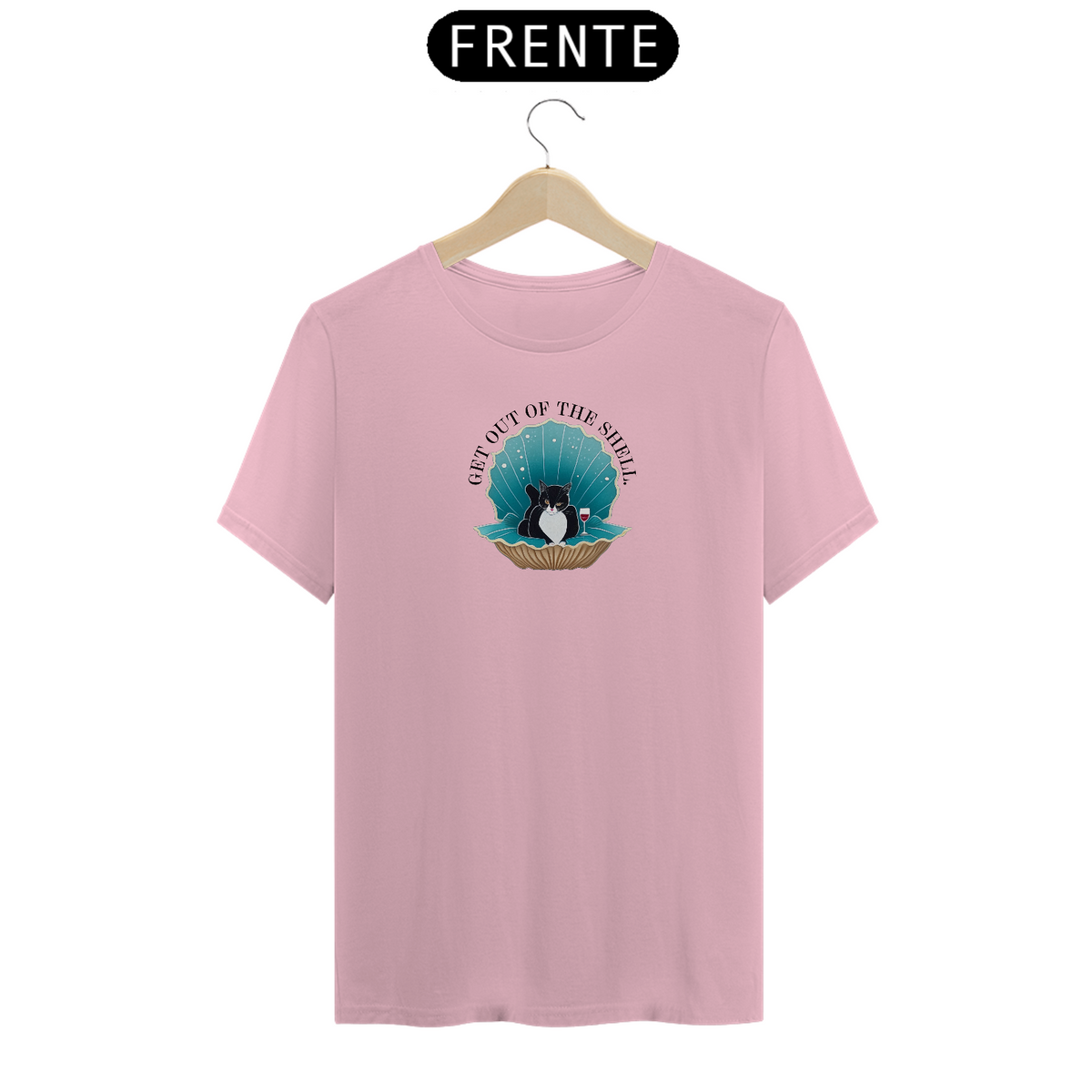 Nome do produto: T SHIRT GATO CONCHA  REGULAR 