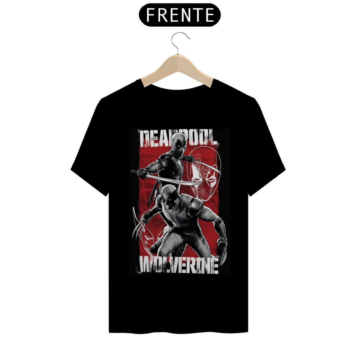 Nome do produto: Camisa deadpool e Wolverine marvel