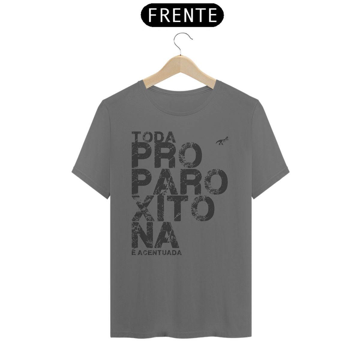 Nome do produto: PROPAROXÍTONA I GRAY T-SHIRT ESTONADA