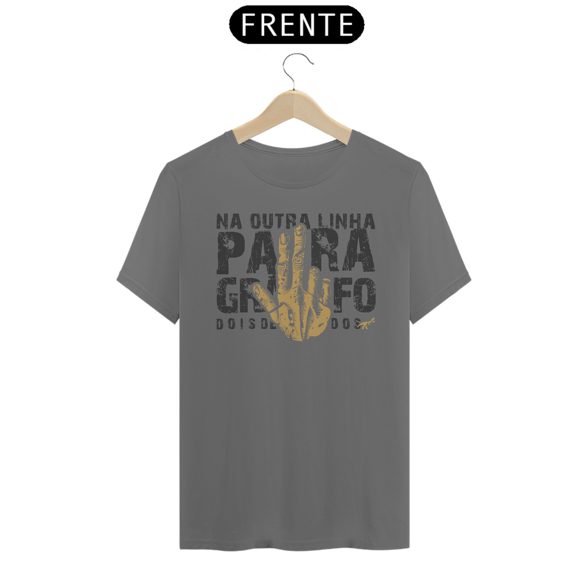 Nome do produto: PARÁGRAFO I GRAY GOLD T-SHIRT ESTONADA