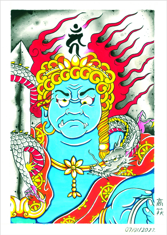 Print Fudo Myoo @b.takahagi