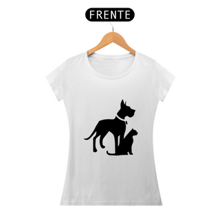 Camisa Feminina Dog and Cat