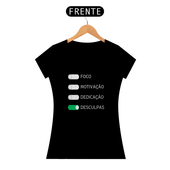 Camiseta Foco Off Feminina Preta