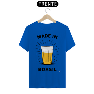 Nome do produtoCamiseta Made in Brasil Escrita Preta - Copo Americano de Cerveja