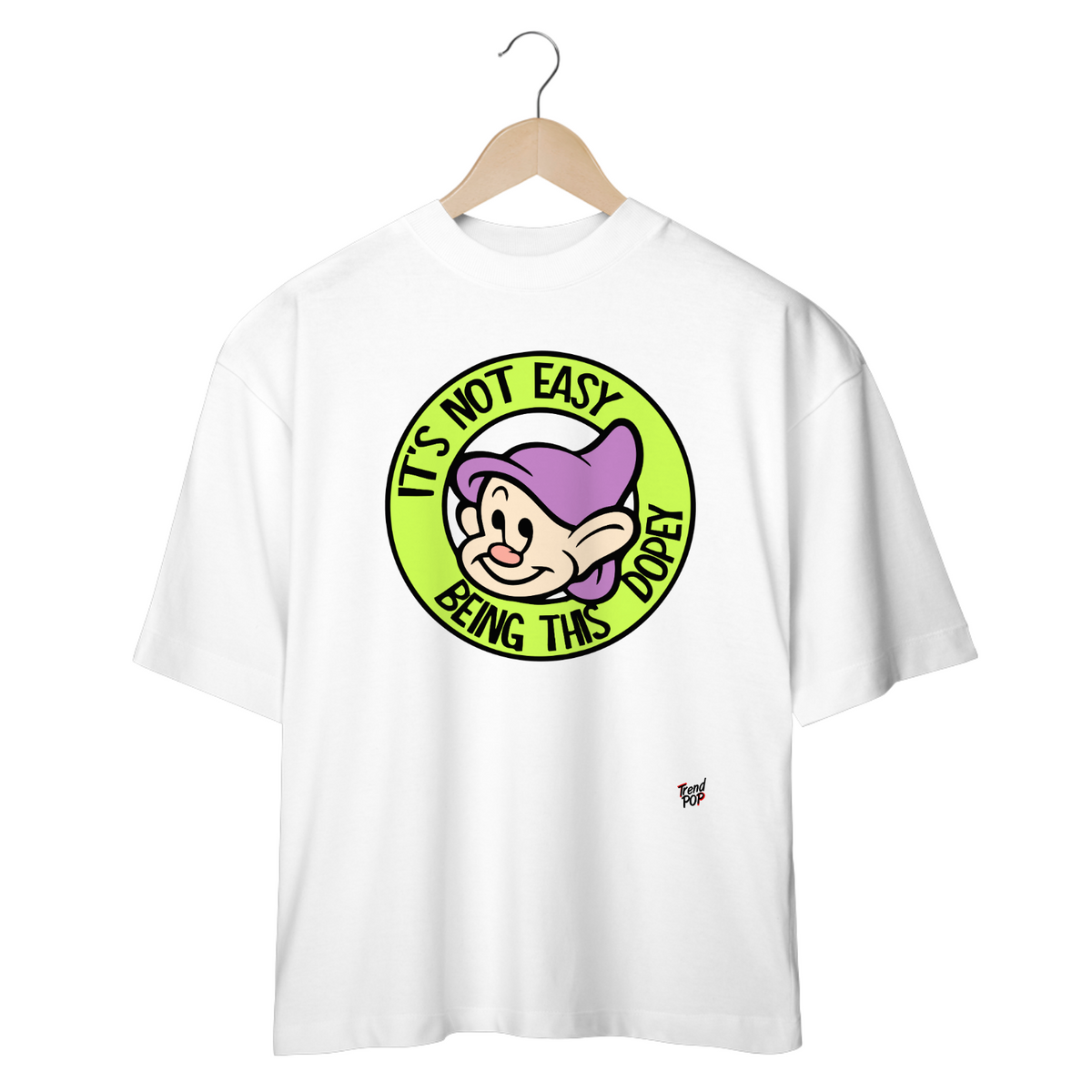 Nome do produto: Camiseta OVERSIZED - Dunga \' Não é fácil ser tão idiota\'