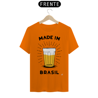 Nome do produtoCamiseta Made in Brasil Escrita Preta - Copo Americano de Cerveja