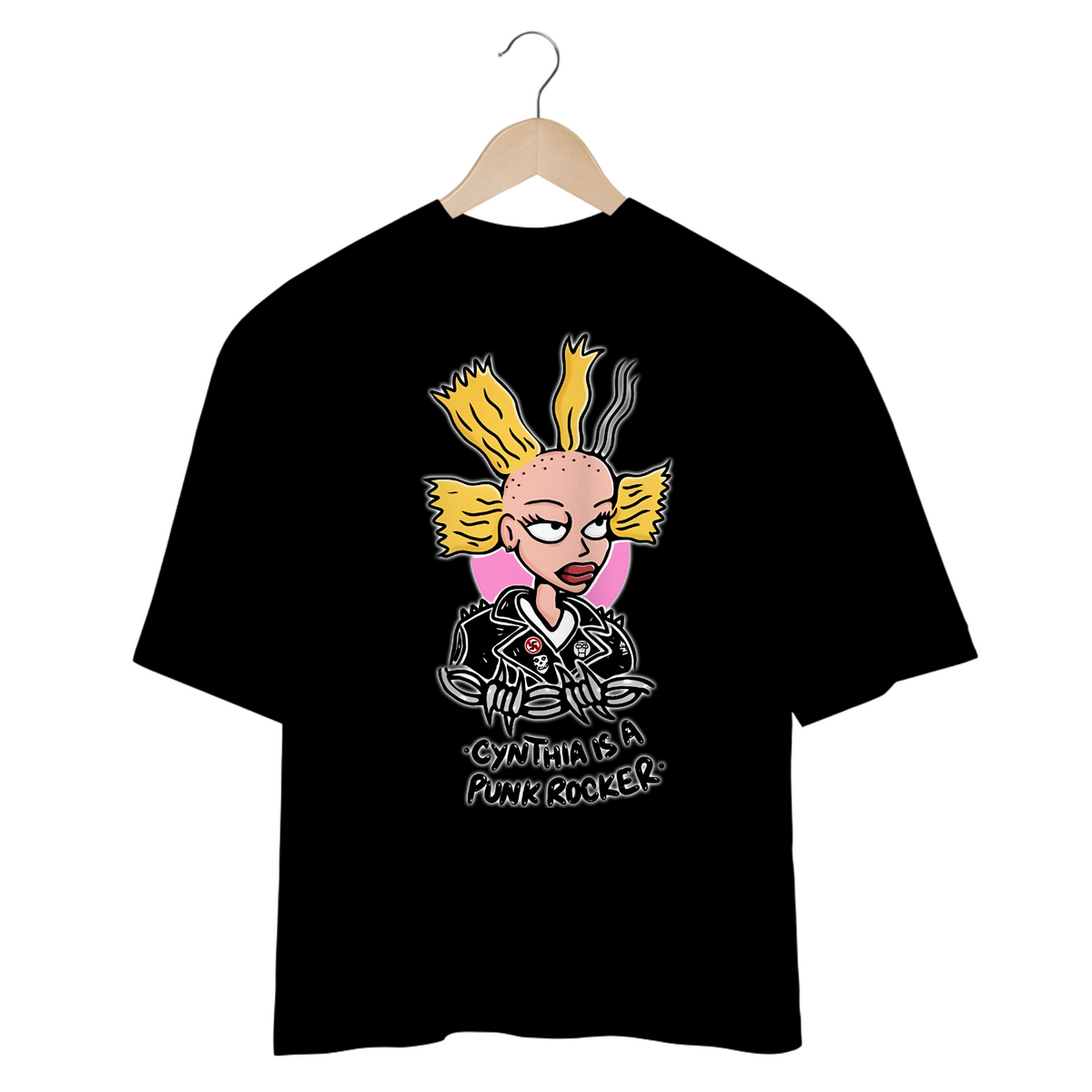 Nome do produto: Camiseta Cynthia Punk Rocker OVERSIZED