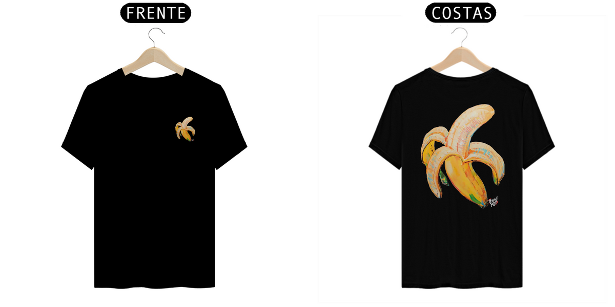 Nome do produto: Camiseta Banana Frente e Costas PRETA